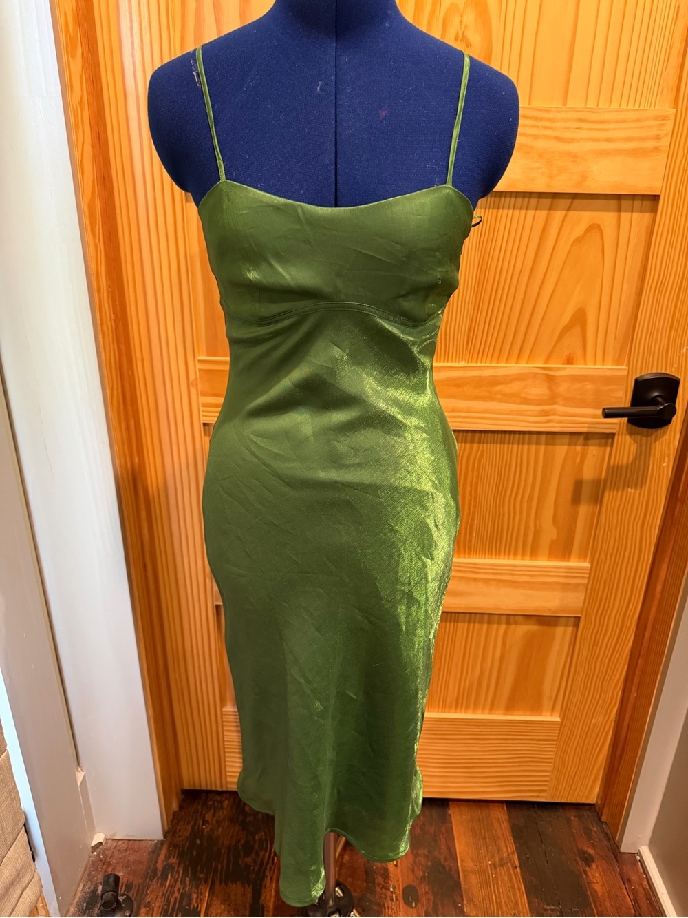 Green midi dress